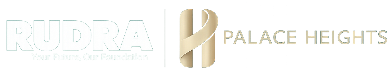 Rudra Palace Heights white logo